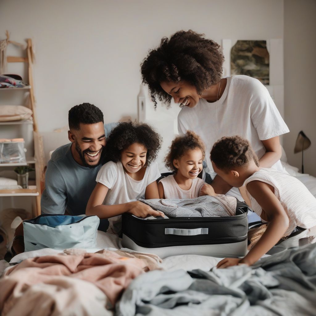 Family Packing Luggage