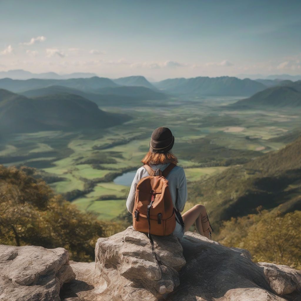 Solo Female Traveler Enjoying Her Freedom